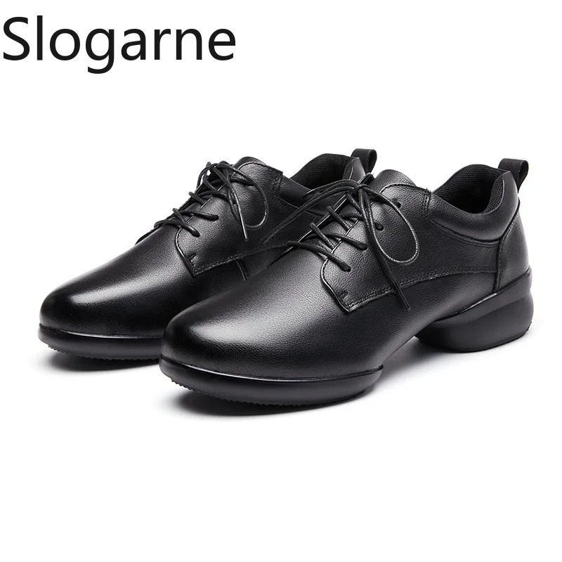 Men Genuine Leather Waltz Dance Shoes Man Cow Leather Salsa Modern Ballroom Dance Shoe Male Soft Sole Cowhide Latin Jazz Shoes