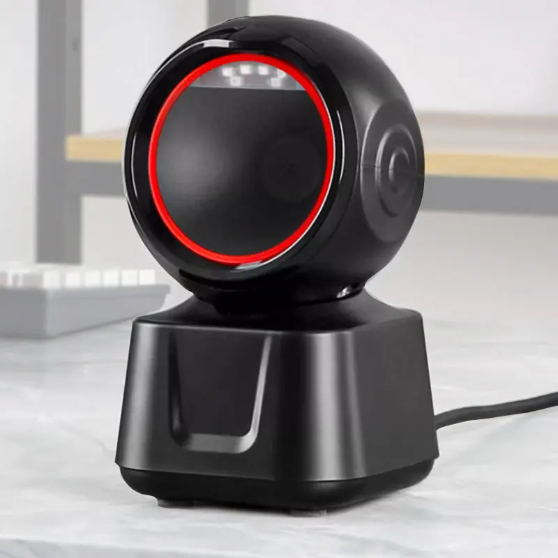Imagem -01 - Automático Omnidirectional Desktop Barcode Scanner Mãos-livres Usb Wired qr Reader 1d 2d Código de Barras Sensor de Imagem automatico omnidirectional desktop barcode scanner maos livres usb wired qr reader 1d 2d codigo de barras sensor de imagem 01