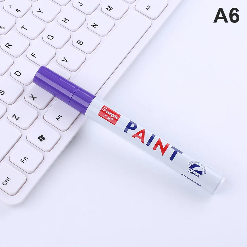 12 Kleuren Verf Marker Pen Fade-Proof Autoband Loopvlak Cd Metalen Permanente