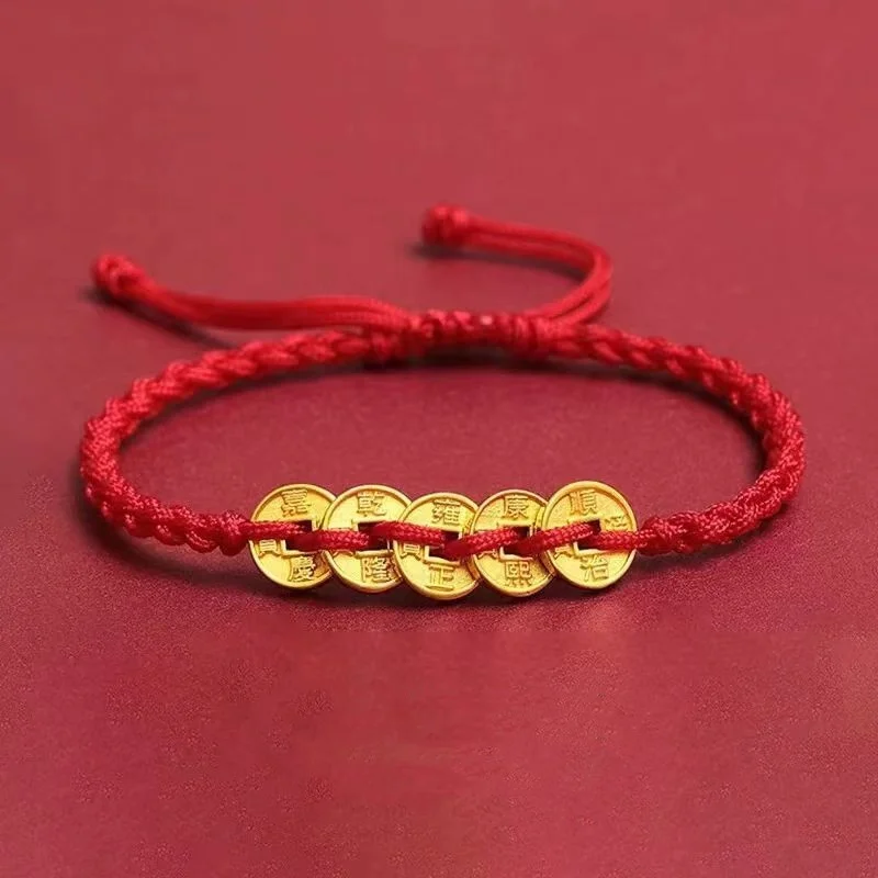 محظوظ زهر الخوخ نقل الخرزة أساور للنساء محظوظ حبل أحمر اليدوية أساور مجدولة سحر الصداقة مجوهرات هدايا