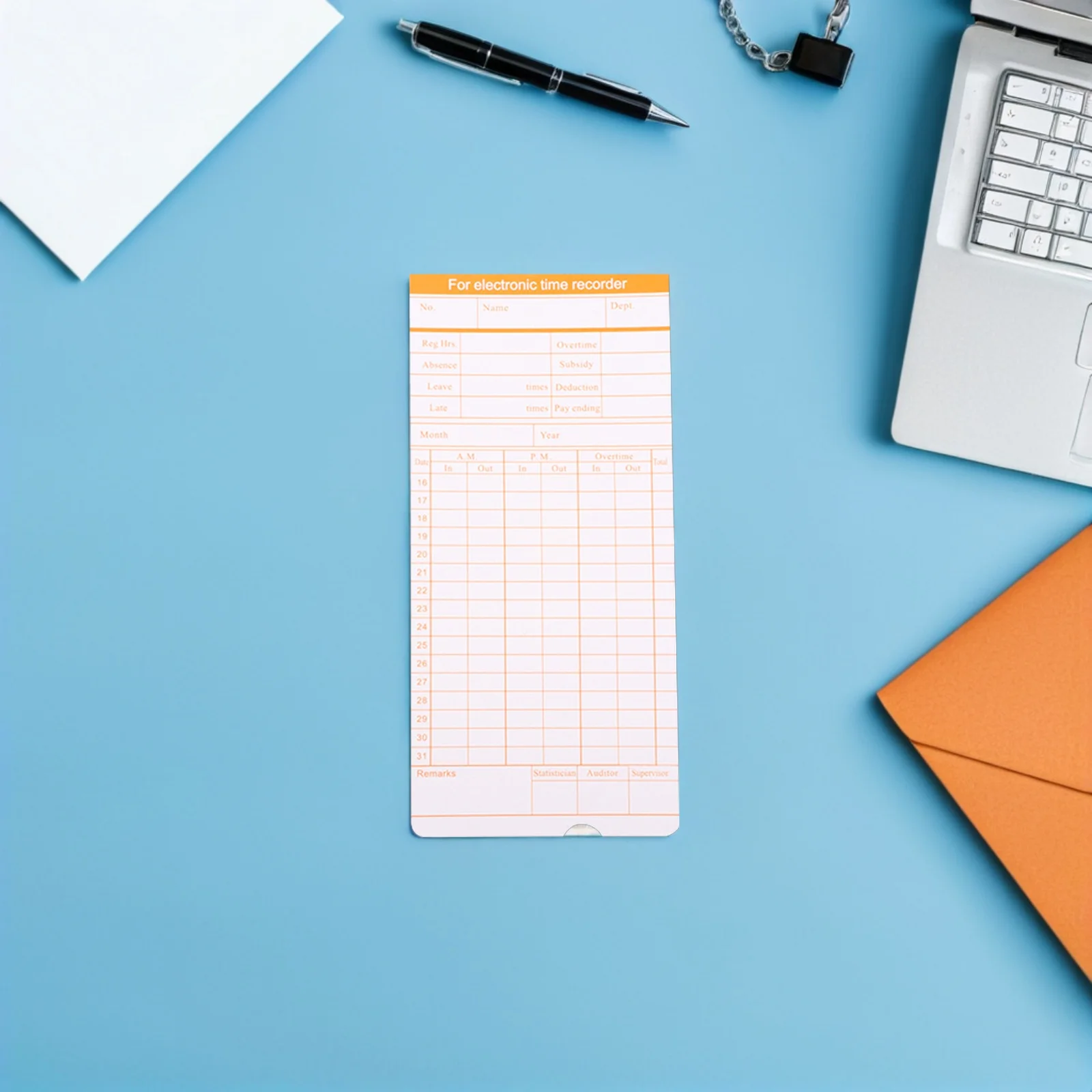 1pcs Attendance Cards Time Record Card For Employee Daily Tracking Office Factory Warehouse Use Timecards Weekly