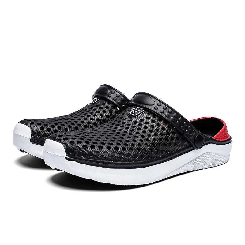 

Модные пляжные сандалии унисекс, мужские противоскользящие тапочки на толстой подошве, легкие летние шлепанцы, садовая обувь для мужчин и женщин