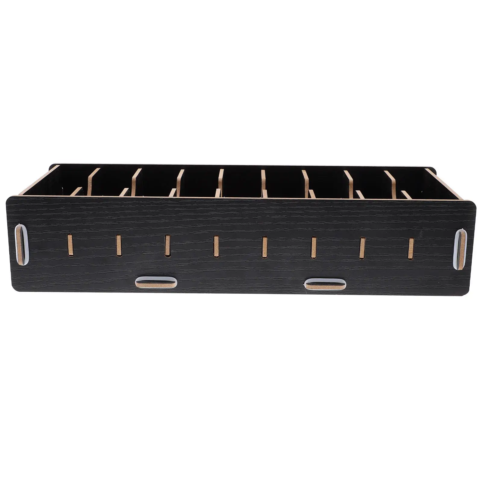 Wood Storage Box Mail Sorter Organizer Wood Name Card Holder Compact Desktop Storage Case Small Organizer for Office Bedroom