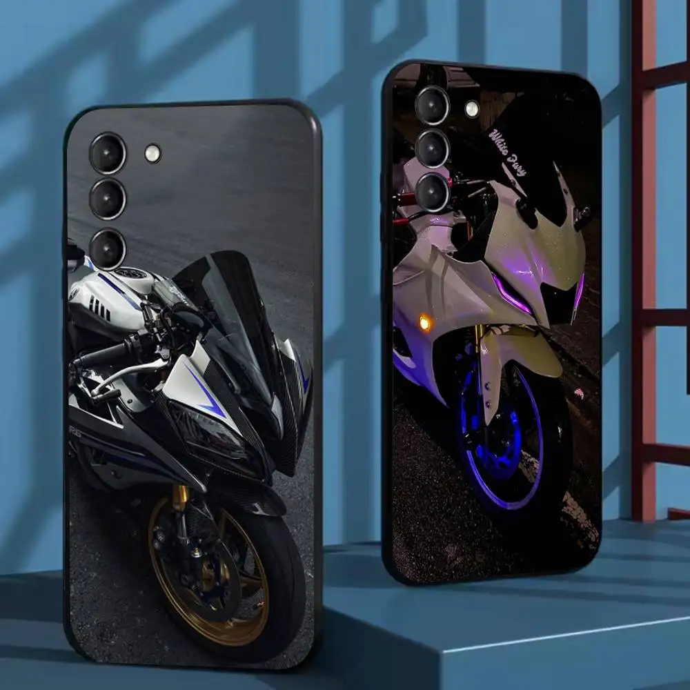 

Moto Bike Y-YAMAHAS Phone Case For Samsung Galaxy A73,72,51,53,52,71,22,5G,Note,J7,8,9 Soft Black Cover