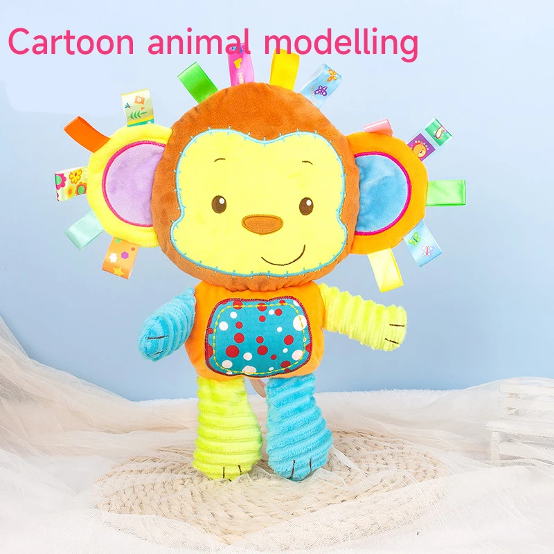 Animal dos desenhos animados Plush Bell Toys para crianças, Play House, Brinquedos Companion Plaything, Baby Sleep, Acompanhar presentes