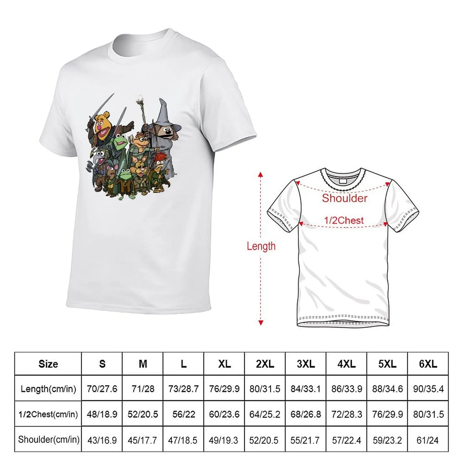 Fellowship of the Muppets T-Shirt man t shirt luxury man t shirt designer T-Shirt