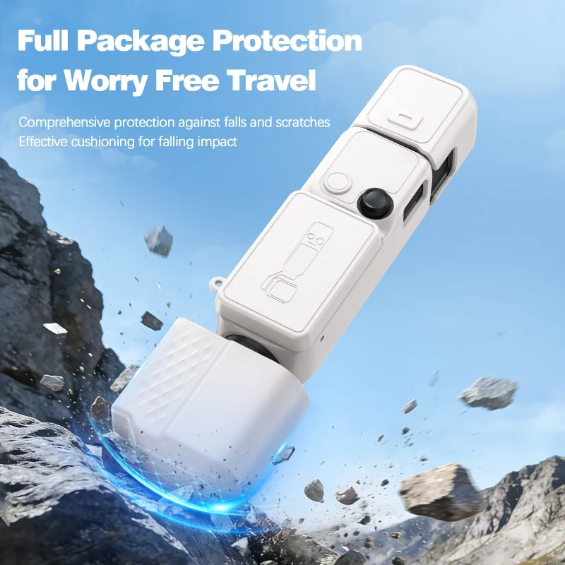 Silicone Cover for Dji Pocket 4 Protective Case Anti-Scratch Handle Soft Sleeve Skin Lens Cap For Dji Osmo Pocket 4 Accessories