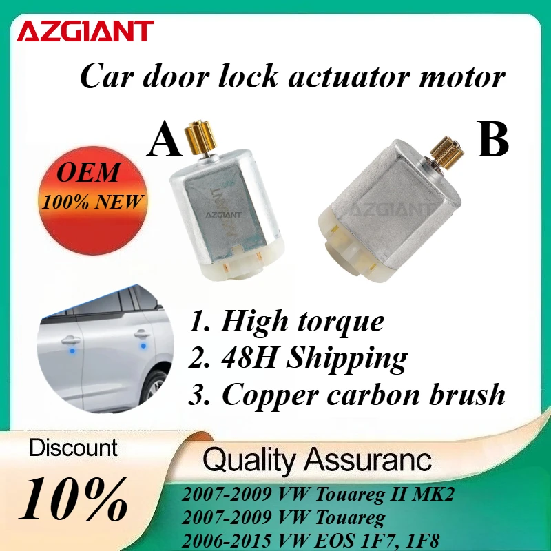 

AZGIANT Car door lock actuator motor for VW Touareg II MK2/EOS 1F7, 1F8/Passat B6/Passat B7 New high quality replacement parts