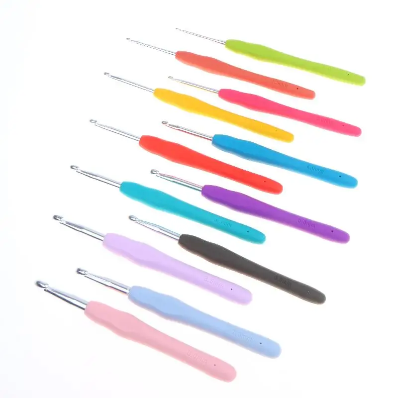 Tragbares Häkelnadel-Set, mehrfarbige Stricknadeln mit Aufbewahrungstasche, Werkzeugset zum Weben für DIY-Strick-, Näh- und Bastelprojekte. – Detail 15