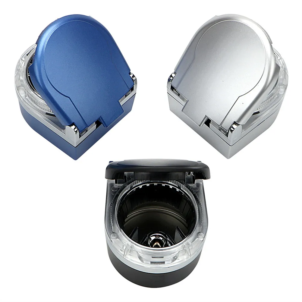 

Огнестойкая автомобильная пепельница с крышкой, автоматической LED-подсветкой, бездымная, легко чистится