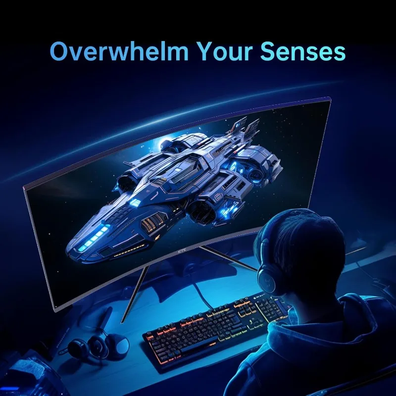 شاشة ألعاب منحنية 32 بوصة 240 هرتز 1500R 1080P 125% sRGB 1 مللي ثانية، Freesync/G-sync HDR10