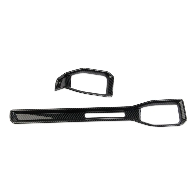 Carbon Fiber Air Outlet Cover, Dashboard Vent Trim, Acessórios Interior para Ford Mustang 2024