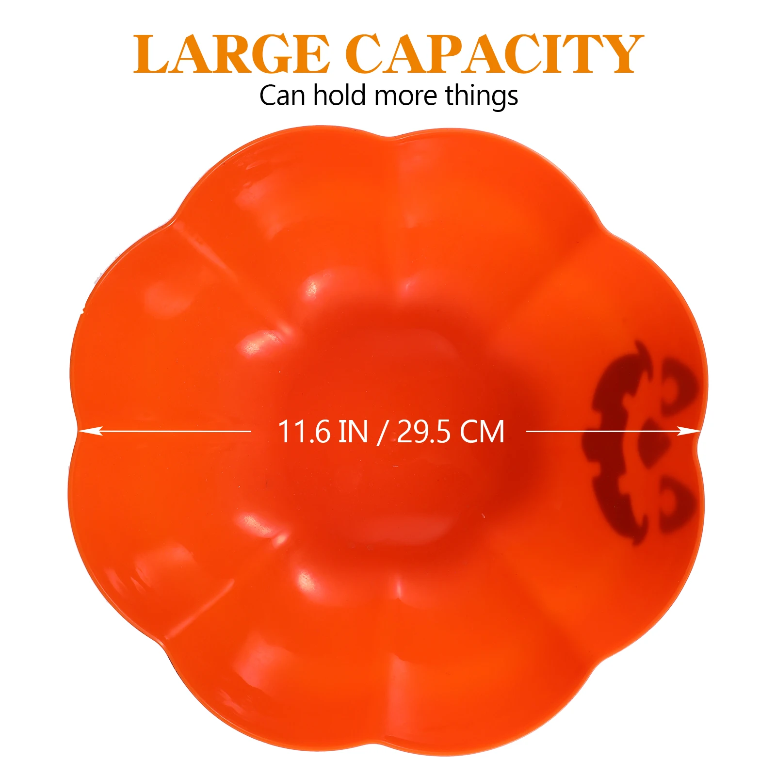 

Lovely Pumpkin Lantern Shaped Fruit Plate Halloween Salad Bowl Orange Large Capacity Snack Container Storage Box Funny Halloween