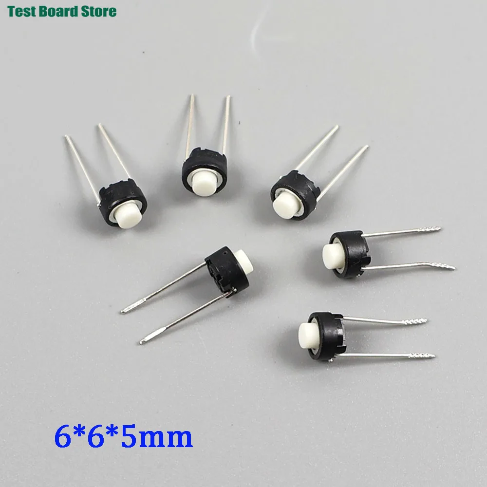 

10/20/50 SKRGAED010 ALPS Tact Switch 6*6*5 White Black Touch Switch 6*6*5mm DIP Tactile Push Button Micro Switch