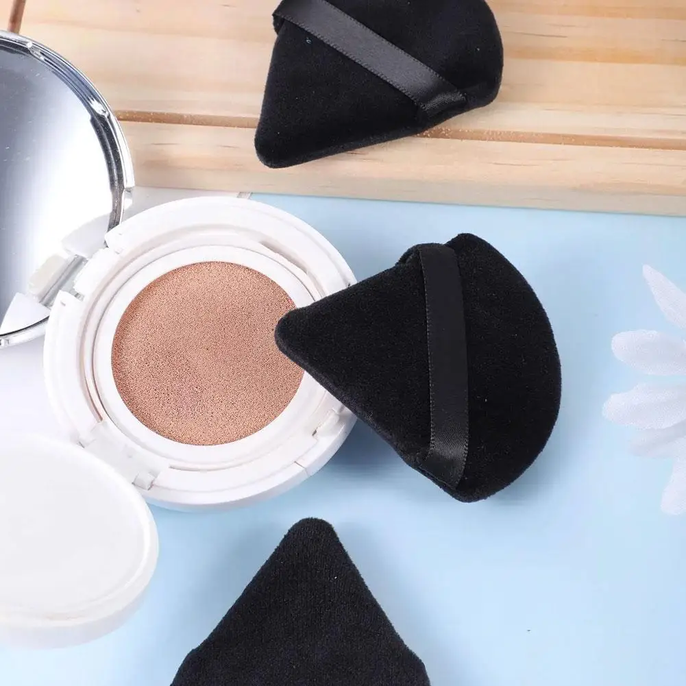 Bouffée de poudre triangulaire pour poudre libre, liquide, cosmétique, peluche douce, fond de teint, outil de maquillage