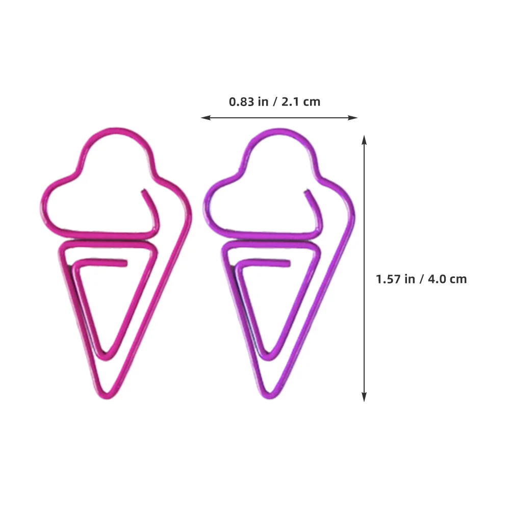 30 قطعة مشابك ورق الآيس كريم مجموعة إشارات مرجعية لطيفة مقاطع مكتب ممتعة لتنظيم المستندات ملحقات مكتبية أدوات مكتبية جديدة