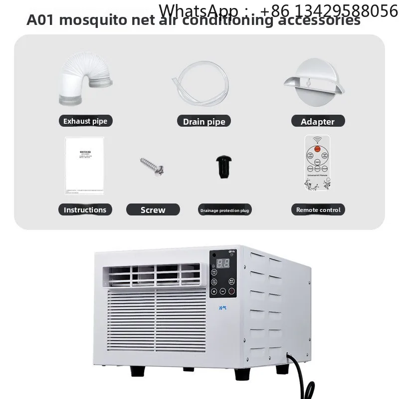 Portable Window Type Mini AC Unit Compressor Cooling All-in-One No Installation Needed