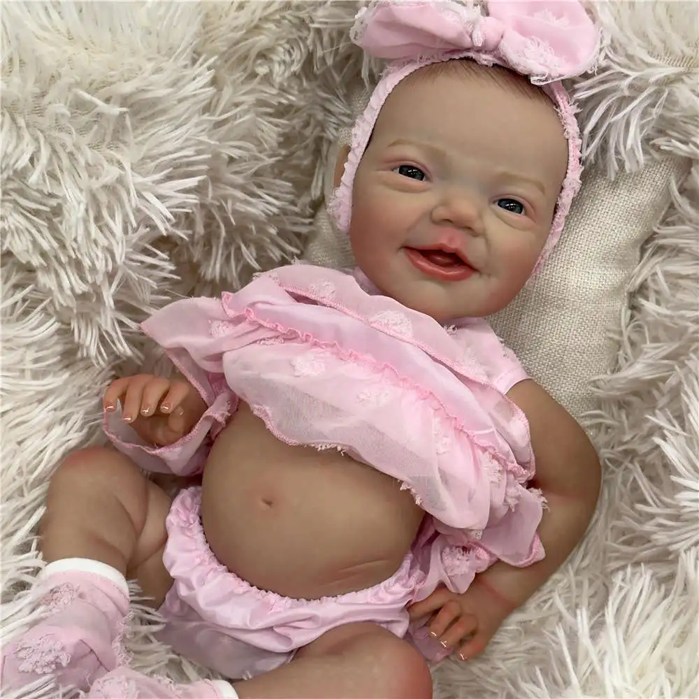 

20inch Full Body Silicone Vinyl Charlie Reborn Doll Toys Finished Handmade Bebe Reborn Girl Muñeca Bebe Reborn