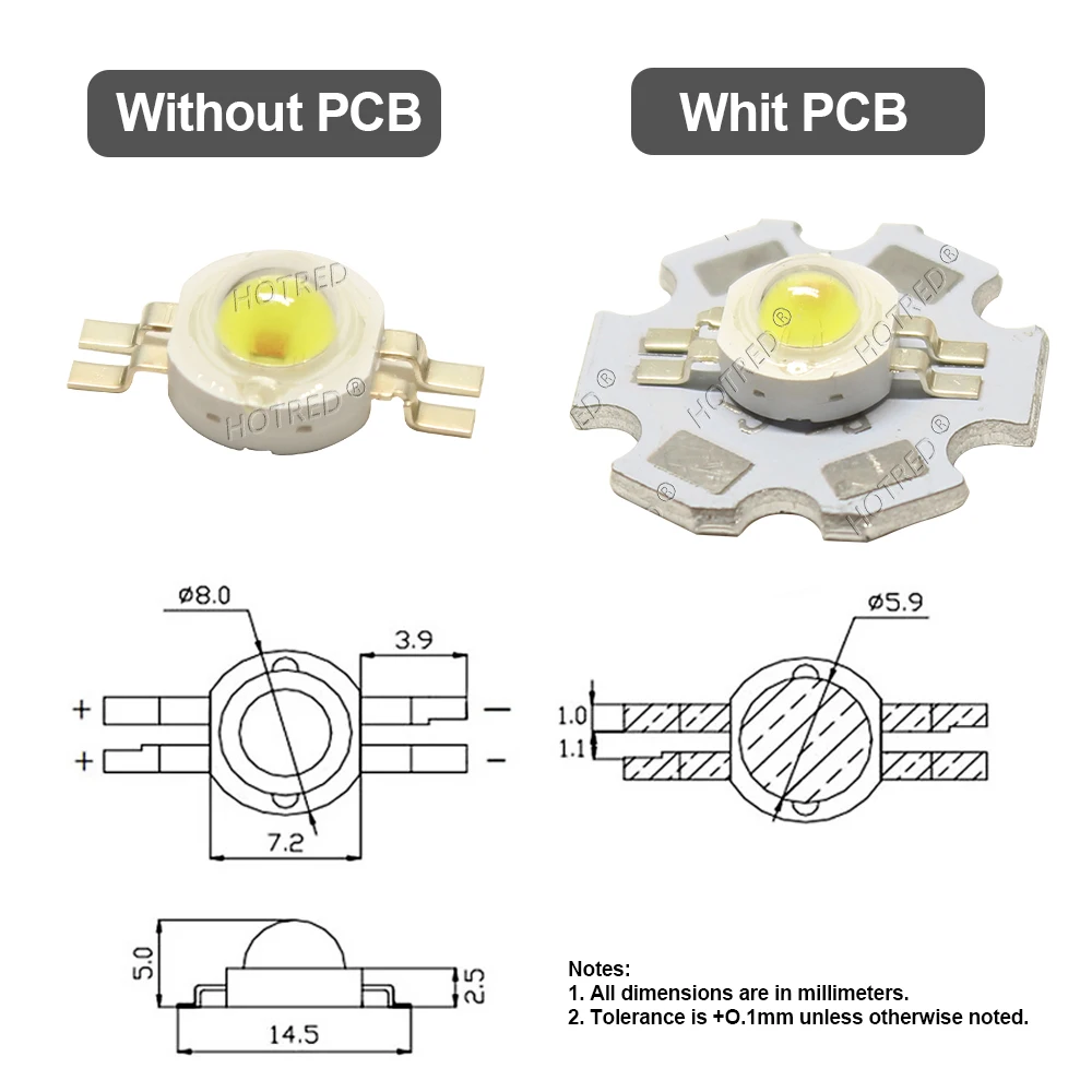 5pcs High Power 3W Star Led Bicolor Chip Yellow White Red Warm White Blue Two-color Lamp Beads Diode Car Light Source Lighting