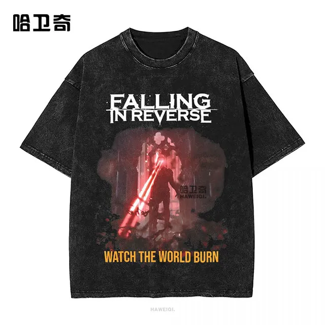 

Винтажная футболка в американском уличном стиле с эффектом потертости - свободный крой оверсайз, с графическим принтом, для мужчин и женщин, ретро-кэжуал, уличная одежда, топ