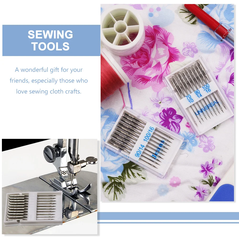 2 Boxes Sewing Machine Needle Needles Crafts Household Sturdy Stainless Steel Tools Wear-resistant