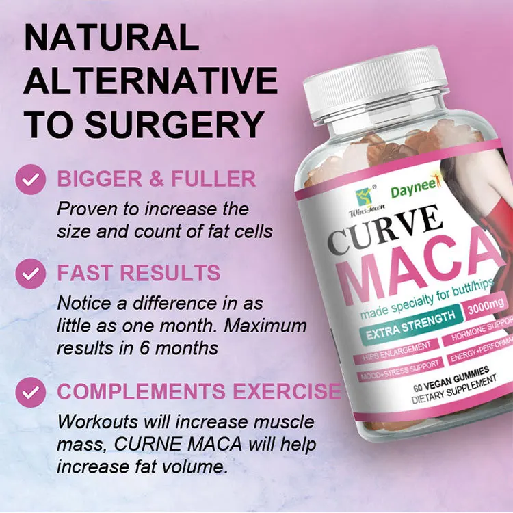 Keep your hips full and maintain a perfect figure with curve maca gummies gummies