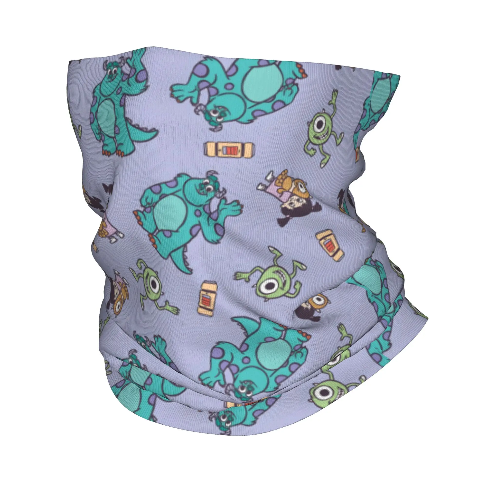 Custom M-Monsters U-University Neck Gaiter Women Men Windproof Winter Cartoon Movie Bandana Scarf for Ski