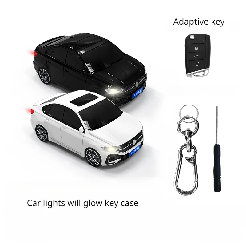 

For Volkswagen Virtus Key Case Lavida Car Model Case Remote Control Protective Cover KeyChain Accessory Surprise Gift Decoration