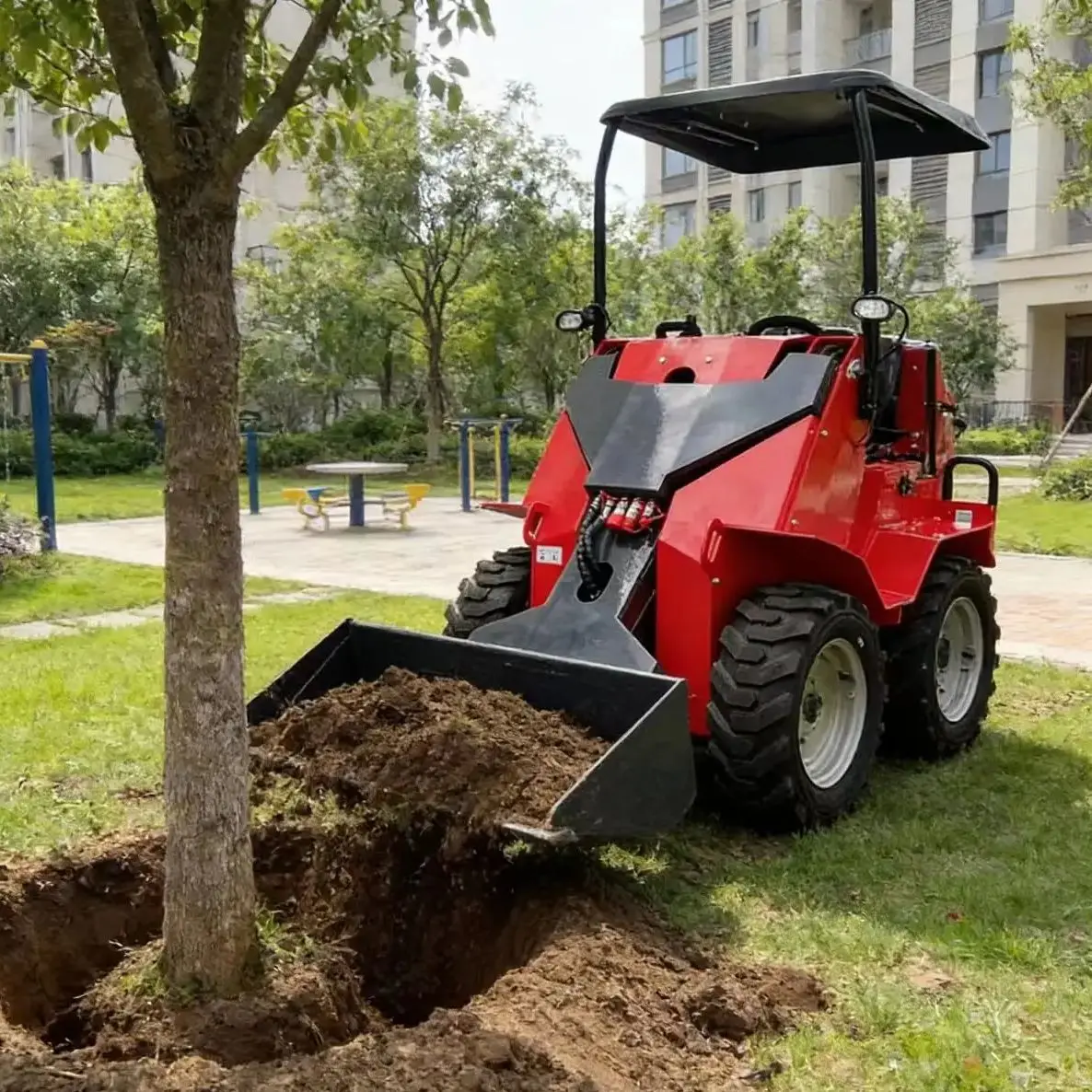 

Customized Skid Steer Loader Building Material Market Special Brick Sand Cement Loading Handling Site Stockpiling Efficient Prac