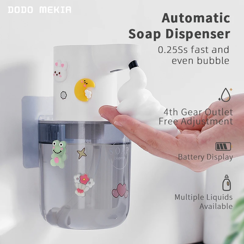 

New Wall Mounted Automatic Soap Dispenser Foam Smart Hand Washing Machine 400ml Liquid Rechargeable Bathroom Induction Sensor