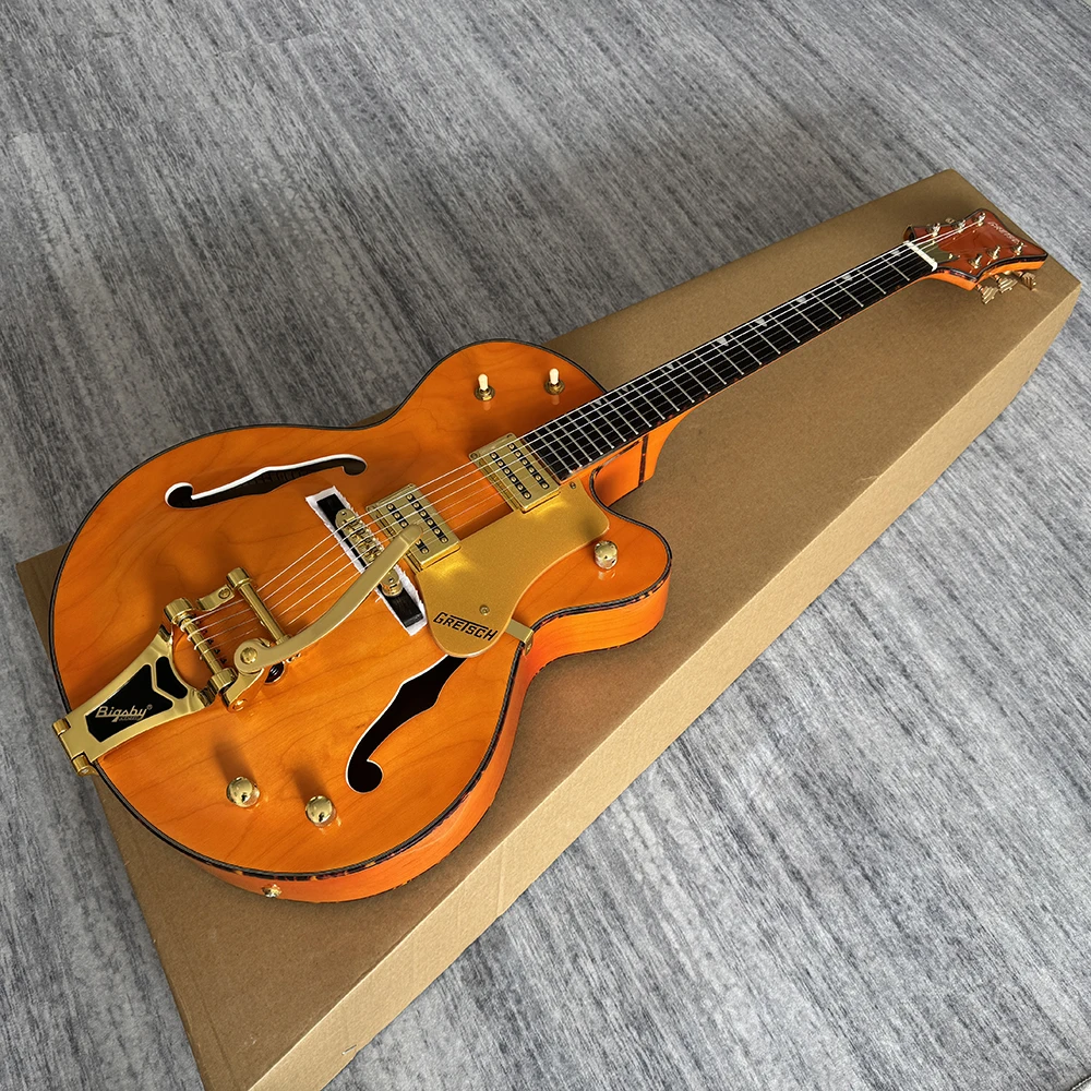 High grade custom semi-hollow f holes jazz electric guitar, AAA rosewood fingerboard,in stock