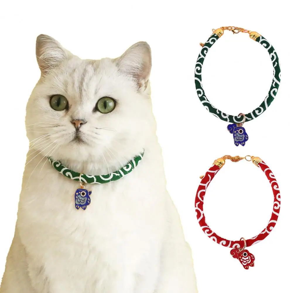 

Pet Collar Japanese Cute Cat Collar With Pendant Wedding Photo Breathable Japanese Koi-Fish Cloud Dog Necklace Pet Accessories