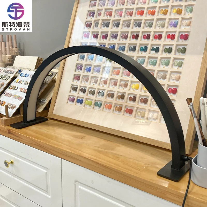 

STLF LZS New Design Customization Half Moon 25W 50W Nail Art Led Light Gel Lamp Nail Machine for Salon Nail Lamp Manicure Table