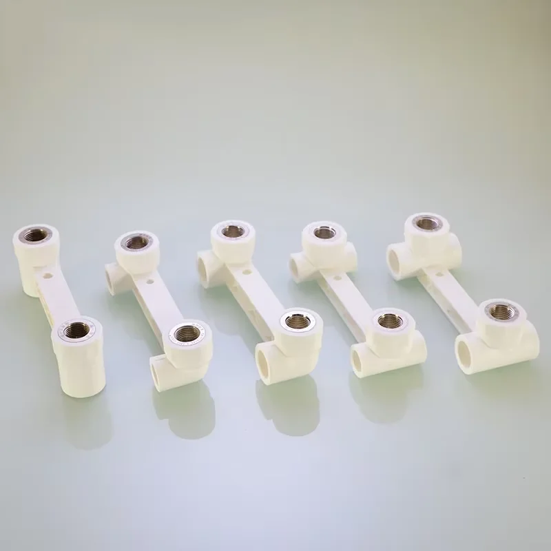 1PCS 1/2in Ppr Water Pipe Joint Shower Hot And Cold Faucet Conjoined Double Elbow Tee Direct 20/25 Accessories