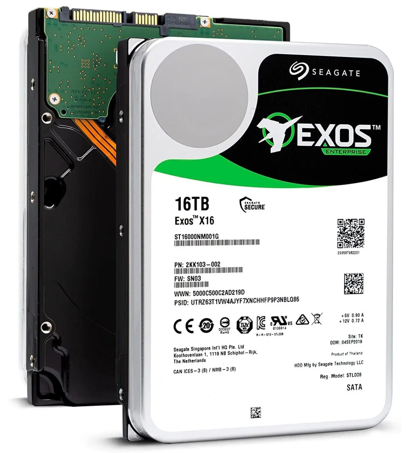 16TB Exos X16 /18 SATA 6Gb/s 7200RPM 3.5