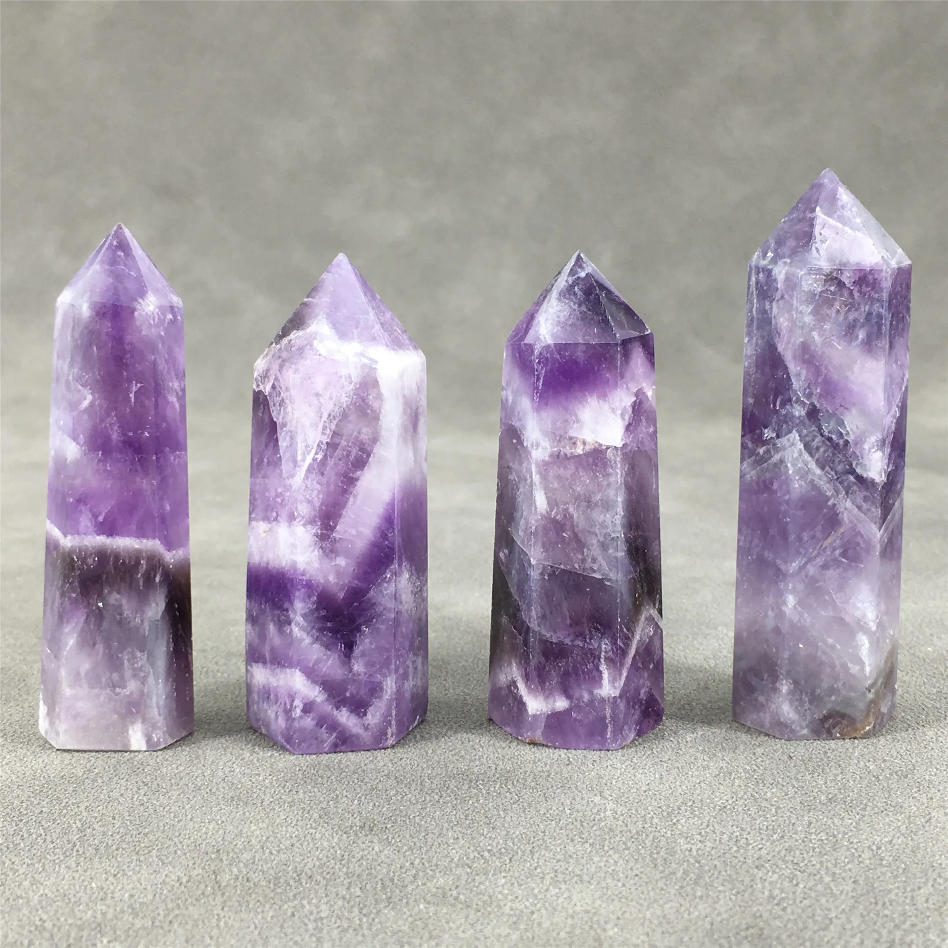 Natural crystal carving, dreamy amethyst pillar collection, handicraft gifts, small ornaments