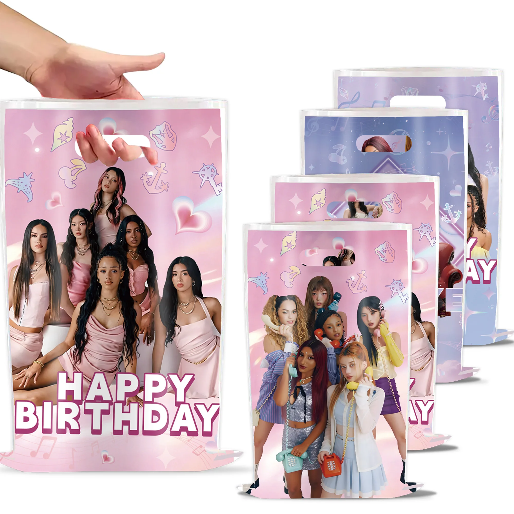 Sacs cadeaux pour fête d'anniversaire Idol K&Katseye, sacs de bonbons pour invitées, remplissage pour événements, décoration de fête pour fans Kpop, baby shower