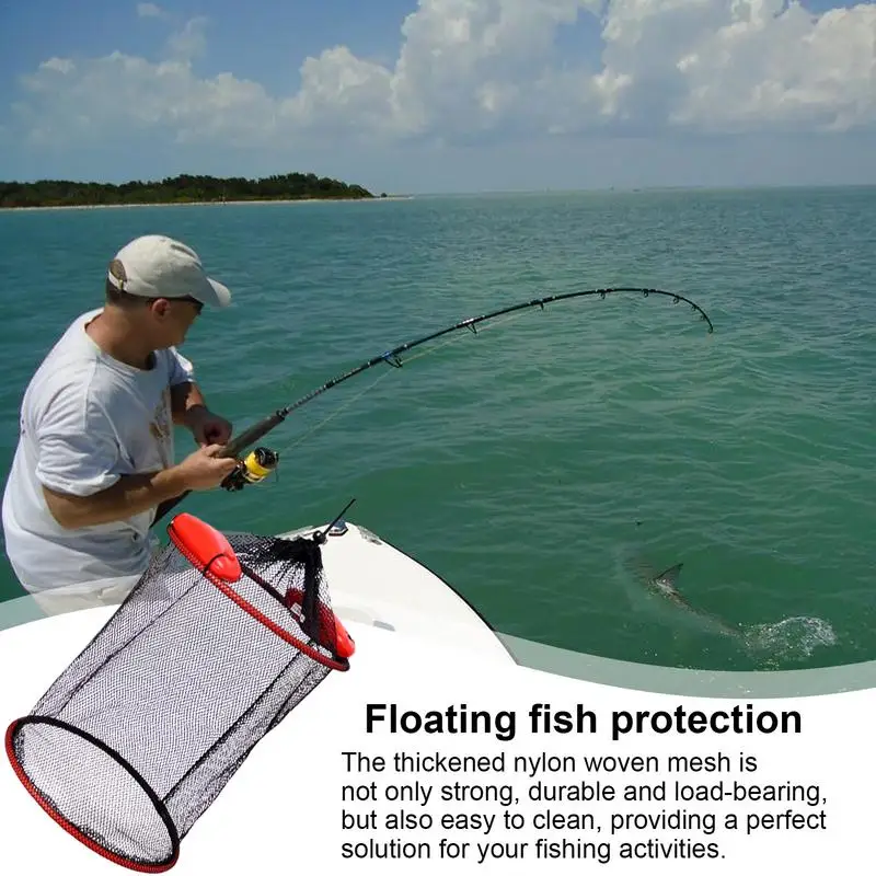 

Floating Fish Protection Sea Fishing Net Mesh Quick-drying Folding Fish Cage Thickened Woven Fish Basket