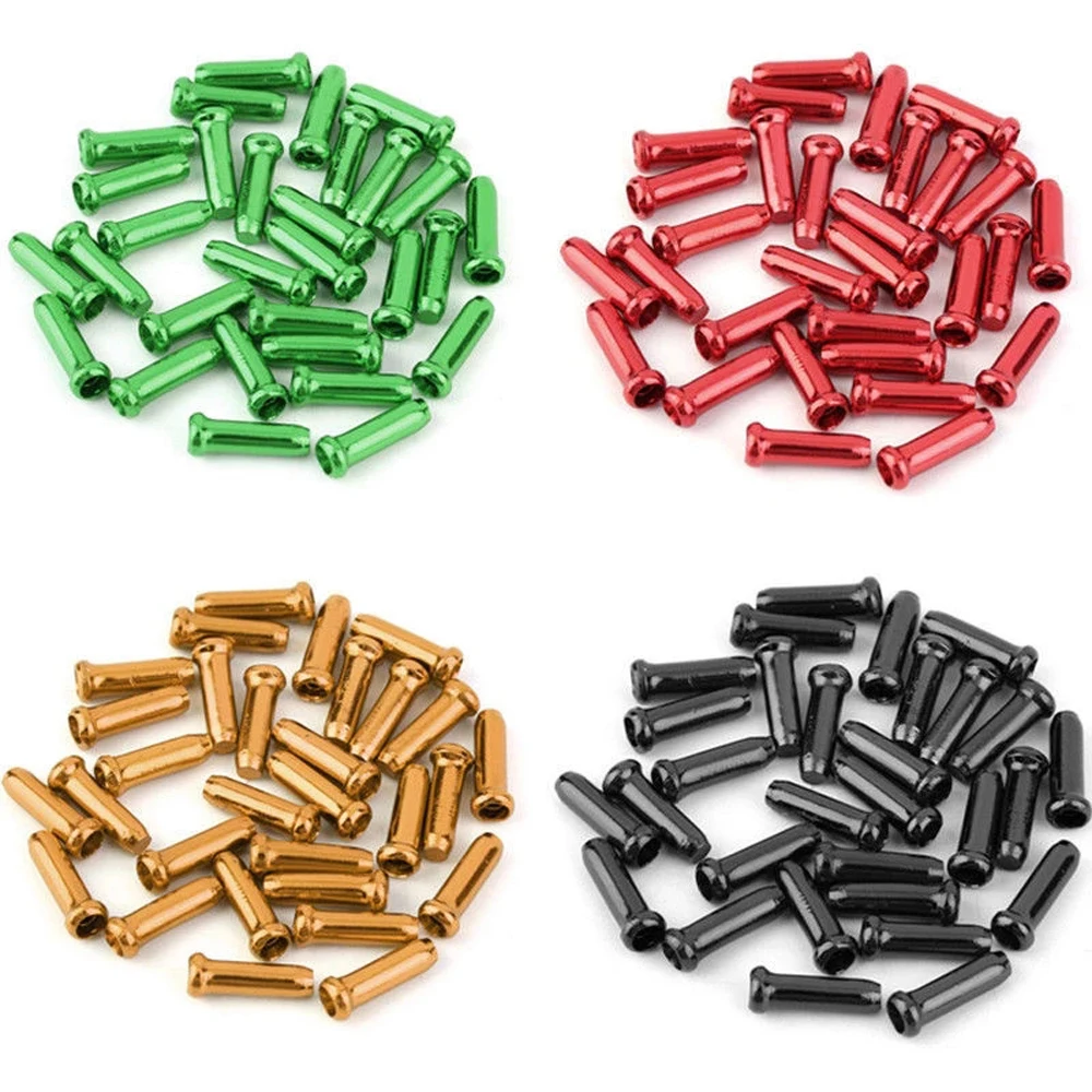 Parts Beautiful and small Colorful Aluminium Solid Color Inner Cable Tips Bicycle line tail cap Brake Shifter Cables End Caps