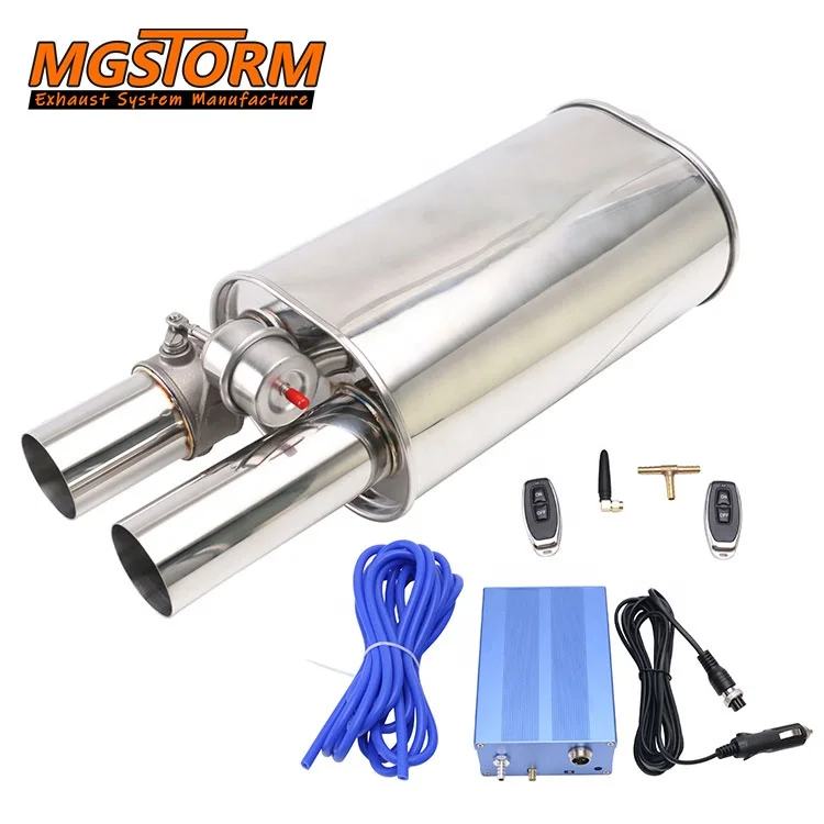 Exhaust End Pipe With Valve Switch Butterfly Valved Muffler Exhaust Valvetronic Design 2.5