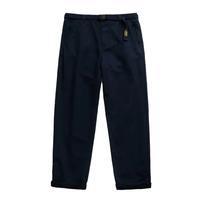 Vintage Men\'s Casual Pants 100% Cotton Japanese Retro Harajuku Spring Loose Falling Straight