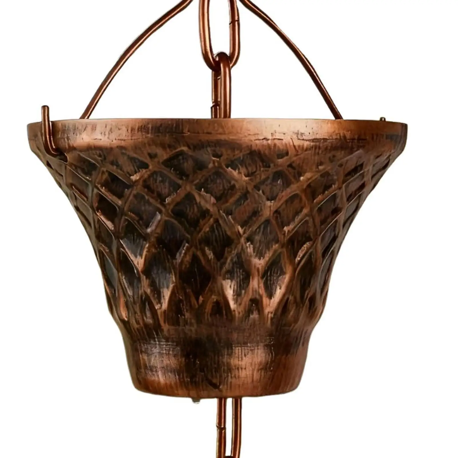 Outside Rain Chains Rainwater Catcher Vintage 230cm Iron Art Home Decor Downspout Substitution for Outdoor Deck Garden Sheds