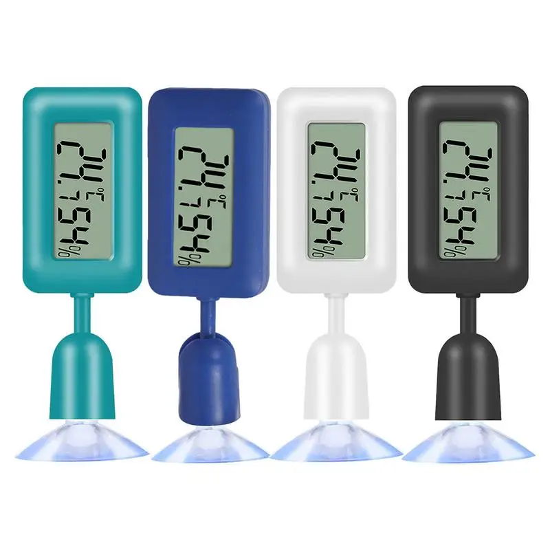 Reptile Thermometer Hygrometer with Suction Cup Digital Temperature Humidity Meter for Terrarium Reptile Accessories