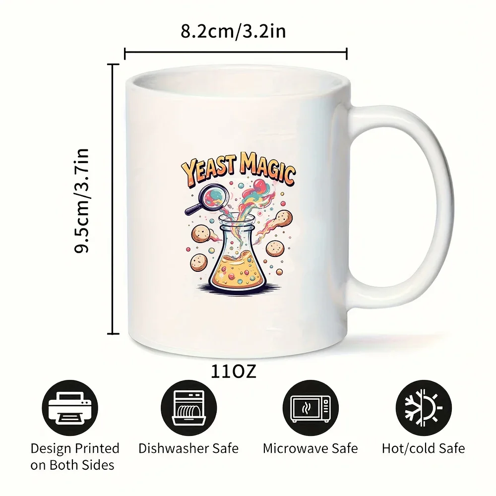 11온스 머그컵 + 매직 이스트 교육용 컵 어린이 재미있는 학습 컵 크리스마스 가족 사무실 컵