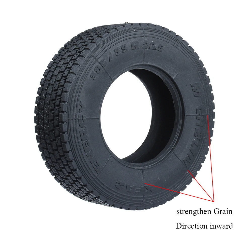 2PCS High Quality Rubber Road Tire  For 1/14 Tamiya RC Truck car SCANIA 770S R620 FH12 ACTROS 3363 1851 MAN TGX VOLVO FH16