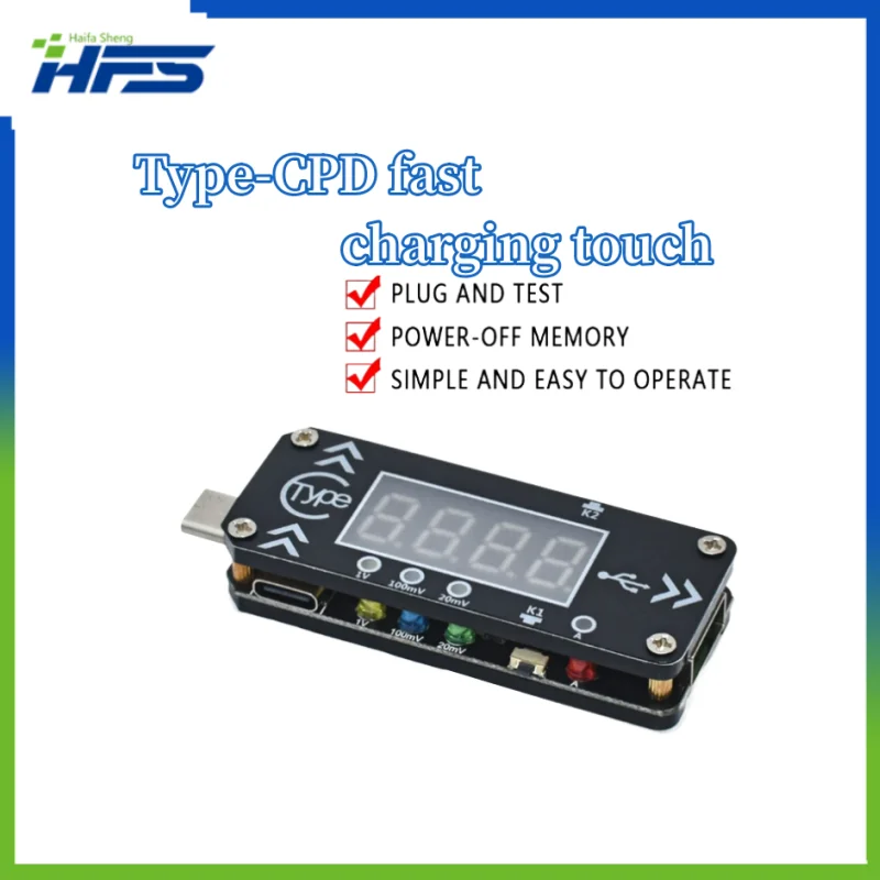 USB Charging Trigger Charger, Voltmeter, Ammeter, Decoy Device, Type C, PD Charger, 5V, 9V, 12V, 15V, 20V, PPS, PD2.0, PD3.0