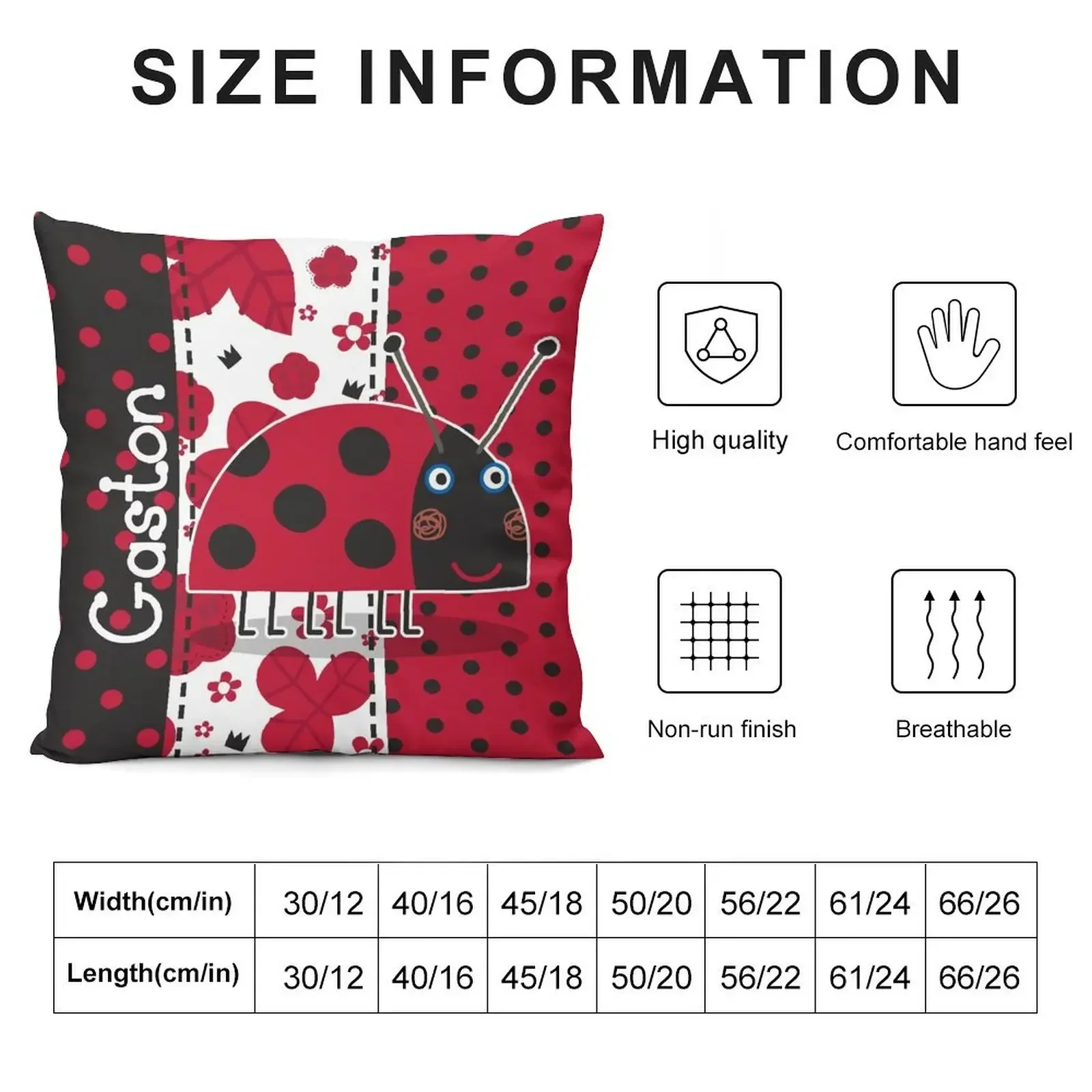 Gaston the Ladybird Throw Pillow Cushions For Decorative Sofa Sofa Decorative Covers Decorative Sofa Cushion pillow