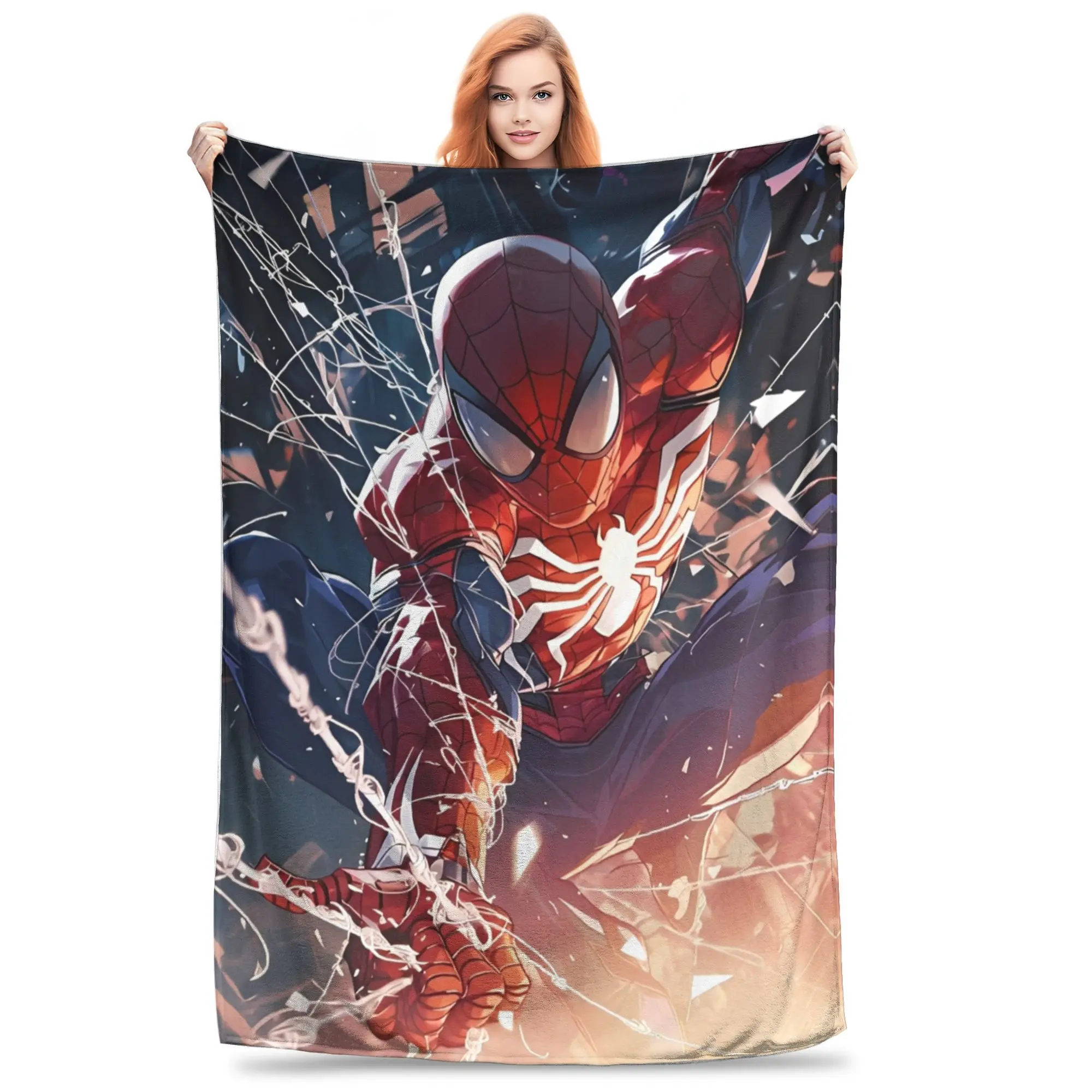 

Spider Man Super Hero Comic Blanket Super Soft Cozy Throw Blankets for Couch 50x60 Inch Multiple Sizes Plush Thin Quilt