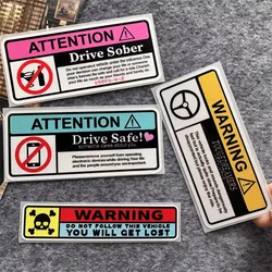 Motorcycle Warning Stickers Attention Decals Drive Safe Drive Sober Decal For Motorcycle Scooter Car Universal  Moto Accessories