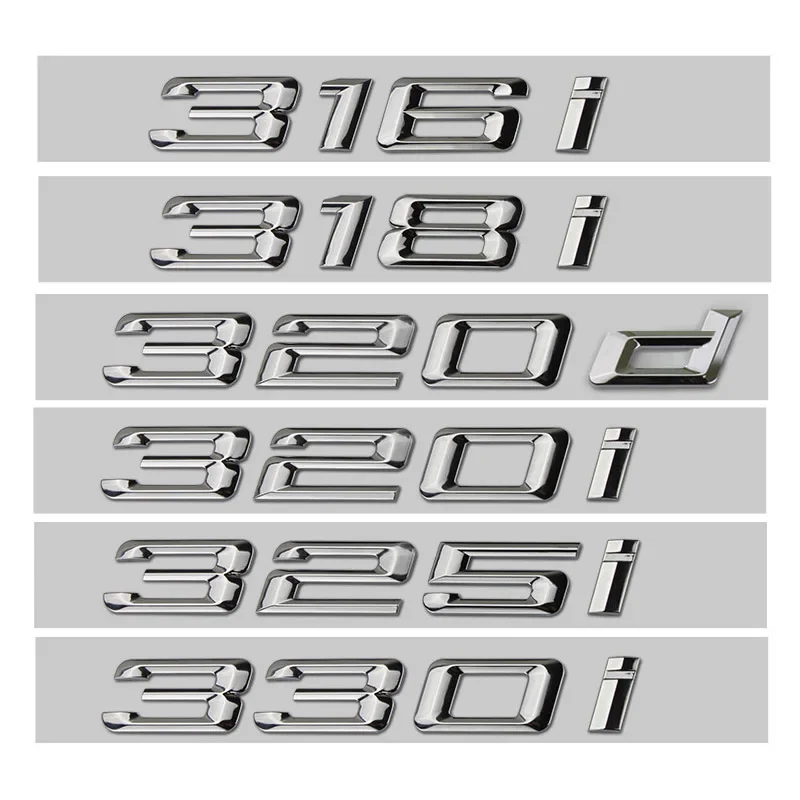 3D ABS Car Letters Trunk Badge 316i 318i 320i 325i 328i 330i 335i 330d 320d Emblem Logo Sticker For BMW E46 F30 E90 Accessories